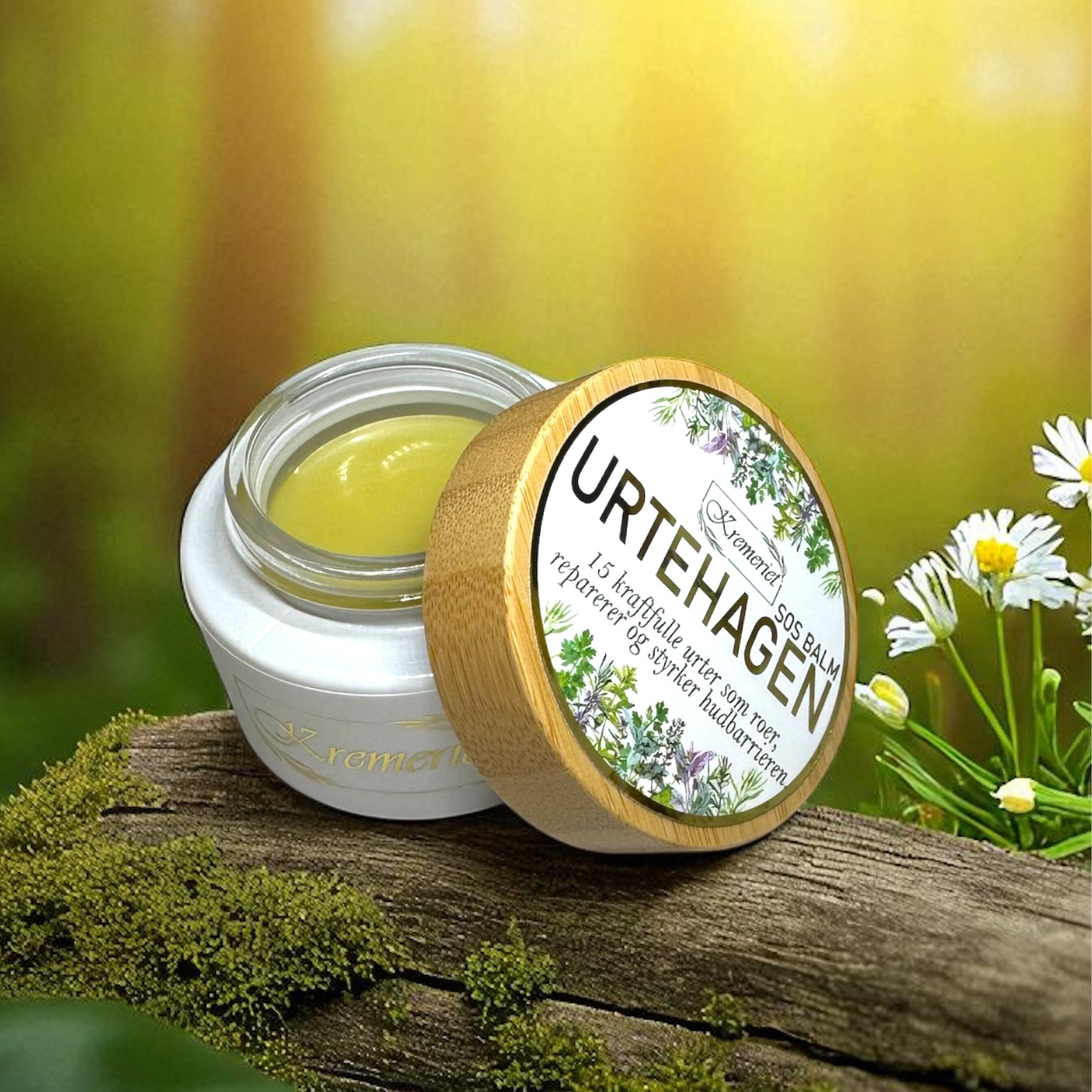 URTEHAGEN ansiktsbalm og SOS på krukke til ansikt og kropp